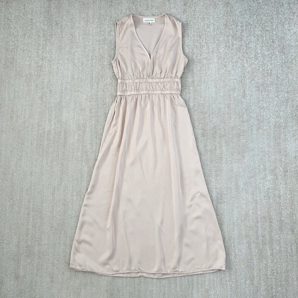 Anthropologie Cloth & Stone Sleeveless Cinched Waist Midi Shirt Dress XXS